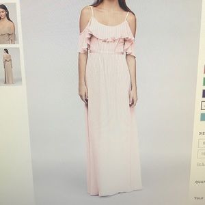 Cold Shoulder long Bridesmaid dress